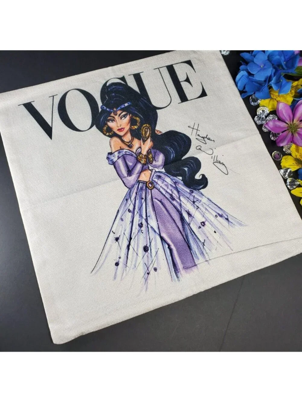 Jasmine Princess Accent Pillowcase Aladdin Throw Pillow Cushion Cover Home Decor